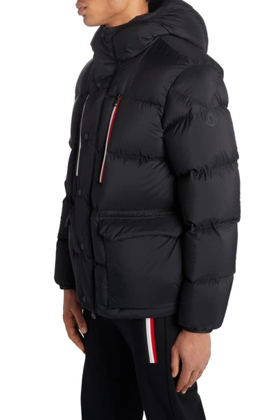 Shop Moncler Taillefer Hooded Down Puffer Jacket In Black