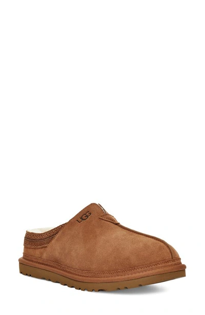 Shop Ugg Neuman Slipper In Chestnut Suede