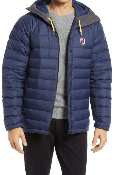Shop Fjall Raven Expedition Pack Water Resistant 700 Fill Power Down Jacket In Navy