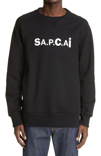 Shop A.p.c. X Sacai Tani Logo Sweatshirt In Black