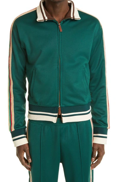 Shop Wales Bonner Clarendon Track Jacket In Emerald