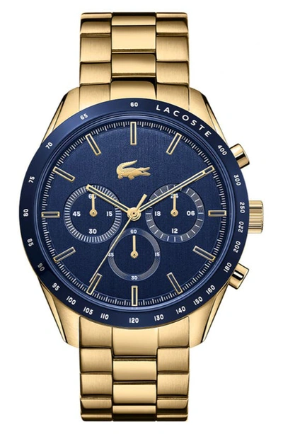 Shop Lacoste Boston Chronograph Bracelet Watch, 42mm In Blue