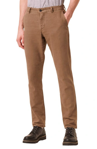 Shop French Connection Cotton Blend Trousers In Tarmac Khaki