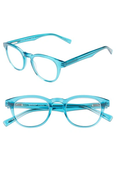 Shop Eyebobs Clearly 47mm Round Reading Glasses In Turquoise Crystal