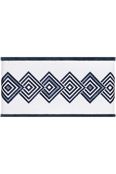 Linum Home Noah 3-piece Embellished Towel In Midnight Blue