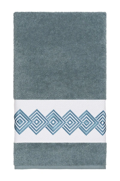 Linum Home Noah 3-piece Embellished Towel In Teal