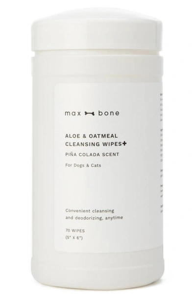 Shop Max-bone Aloe & Oatmeal Cleansing Wipes For Dogs & Cats In White