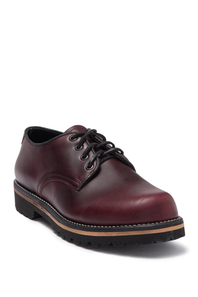 Shop Broken Homme Gavin Lug Sole Derby In Red Pull Up