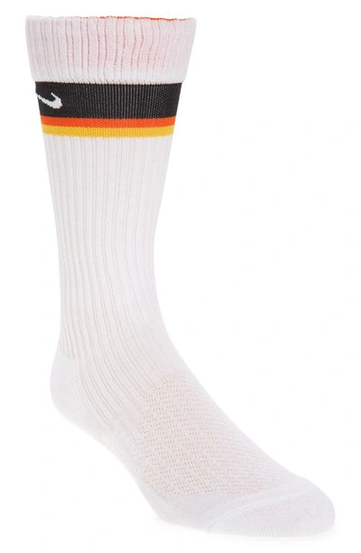 Shop Nike Snkr Sox Rayguns Performance Crew Socks In White/ Team Orange/ White