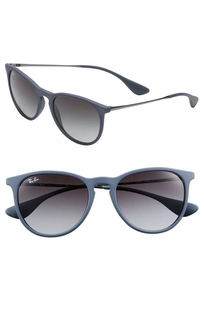Shop Ray Ban Erika Classic 54mm Sunglasses In Matte Blue