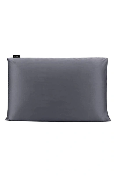 Shop Night Trisilk™ Stretch Silk Pillowcase In Gunmetal
