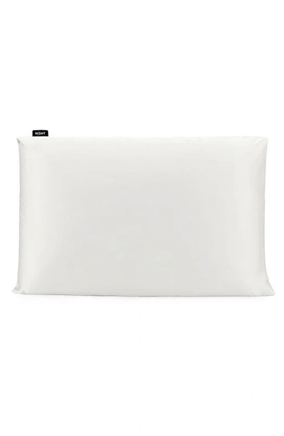 Night Trisilk™ Stretch Silk Pillowcase In White