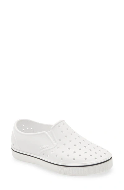 Shop Nordstrom X Native Shoes Kids' Miles Slip-on Sneaker In Shell White/ Shell White