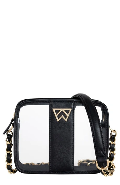 Shop Kelly Wynne Clear Mingle Mingle Mini Crossbody Bag In Black