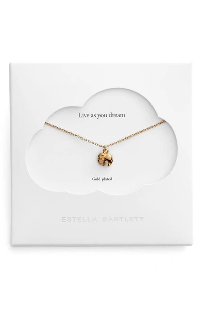 Shop Estella Bartlett Live As You Dream Elephant Necklace In Gold