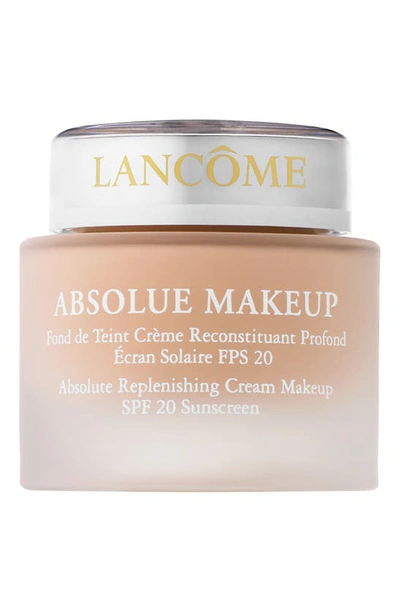 Shop Lancôme Absolue Replenishing Cream Makeup Foundation Spf 20 Sunscreen In Absolute Almond 10 (c)