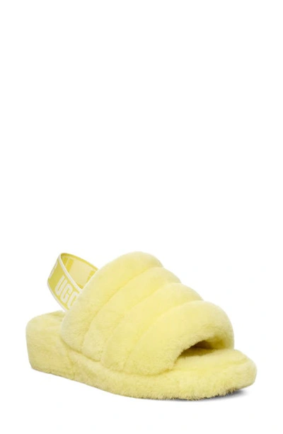 Ugg Women's Fluff Yeah Shearling Slingback Slippers In Yellow | ModeSens