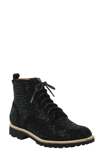 Shop L'amour Des Pieds Raynelle Bootie In Black Suede