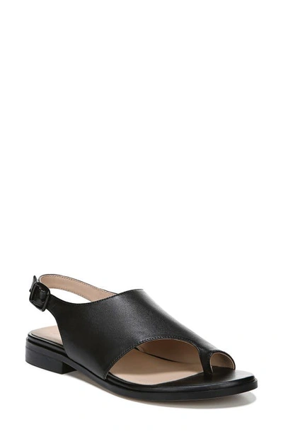 Shop 27 Edit Emma Toe Loop Sandal In Black Leather