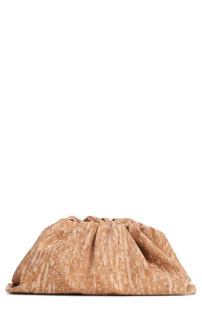 Shop Bottega Veneta Cork Pouch In Naturale/ Gold