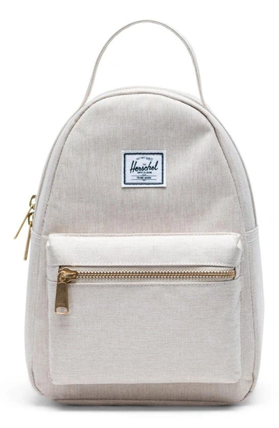 Shop Herschel Supply Co Mini Nova Backpack In Light Grey Crosshatch Sunrise