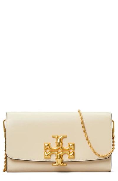 Tory Burch Eleanor Leather Convertible Clutch In Beige,white | ModeSens