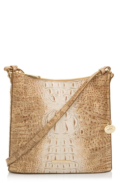 Shop Brahmin Katie Croc Embossed Leather Crossbody Bag In Praline Ombre Melbourne