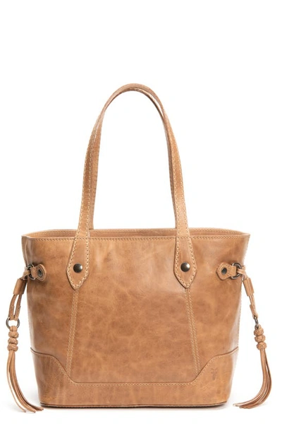 Shop Frye Melissa Carryall Leather Tote In Beige