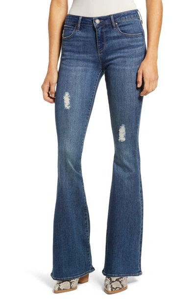 Shop Articles Of Society Faith Distressed Flare Jeans In Inidianola