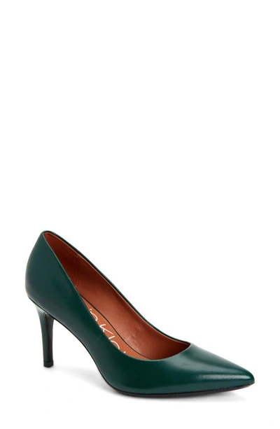 Shop Calvin Klein Gayle Pointed Toe Pump In Bistro Green