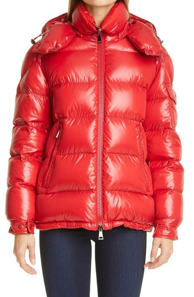 Shop Moncler Maire Water Resistant Down Puffer Coat In Red