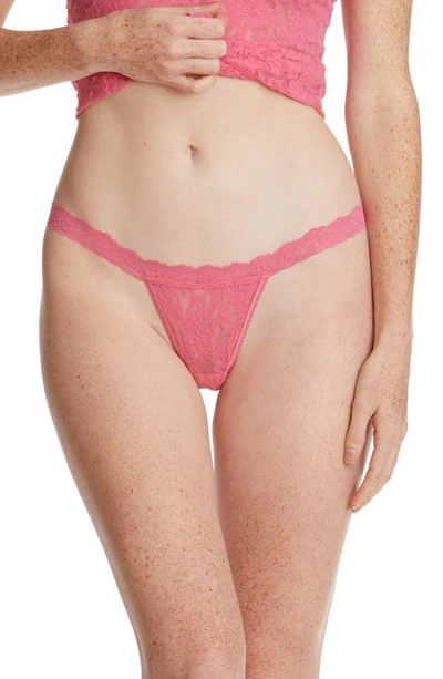 Shop Hanky Panky 'signature Lace' Low Rise G-string In Sugar Rush Pink