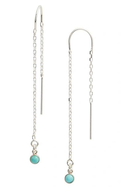 Shop Set & Stones River Threader Earrings In Silver