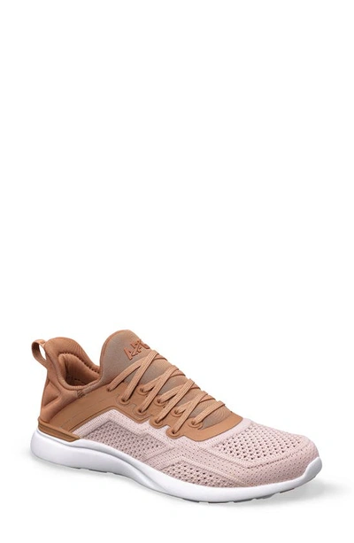 Shop Apl Athletic Propulsion Labs Techloom Tracer Knit Training Shoe In Caramel / Warm Silk / White