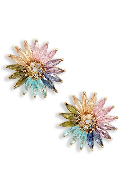 Shop Mignonne Gavigan Madeline Crystal Flower Earrings In Multi