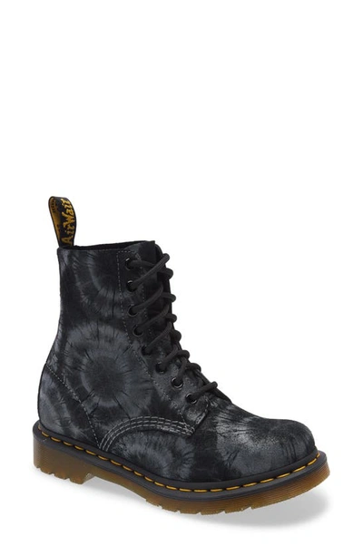 Shop Dr. Martens' 1460 Pascal Tie Dye Boot In Black/charcoal Suede