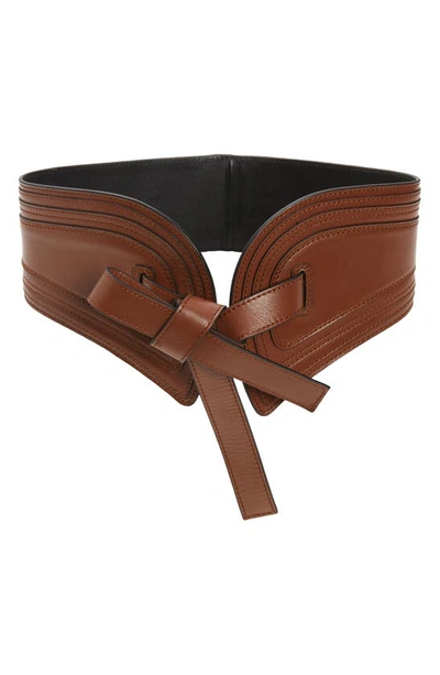 Shop Zimmermann Leather Corset Belt In Cognac
