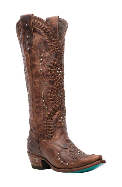 Shop Lane Boots Cossette Western Boot In Brown Leather