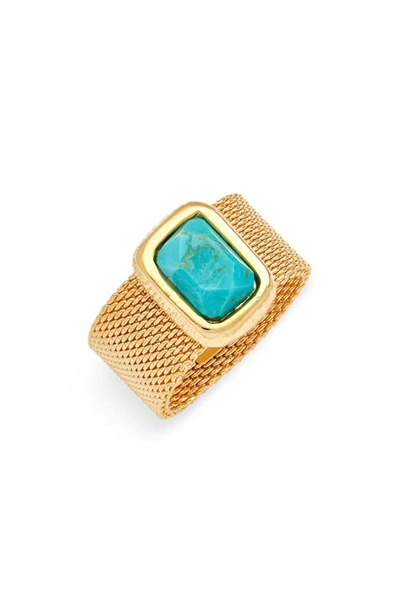 Shop Gas Bijoux Pierre Ring In Turquoise