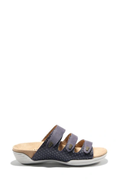 Shop Halsa Footwear Hälsa Delight Strappy Slide Sandal In Navy Leather