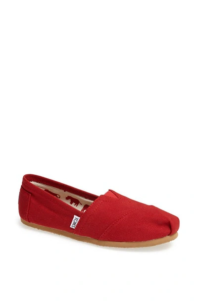 Shop Toms Classic Canvas Slip-on In Red