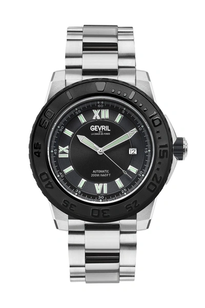 Shop Gevril Seacloud Swiss Automatic Bracelet Watch, 45mm In Silver