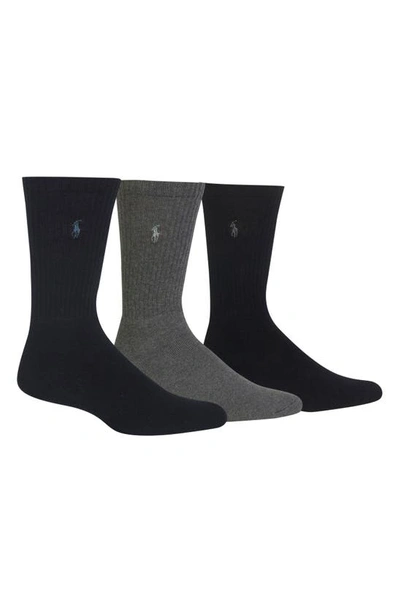 Shop Polo Ralph Lauren 3-pack Crew Socks In Assorted