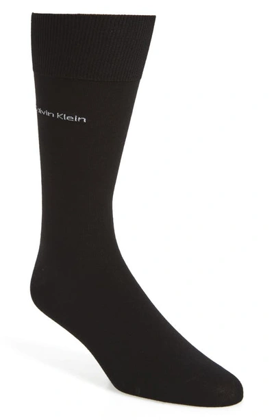 Shop Calvin Klein Giza Crew Socks In Black
