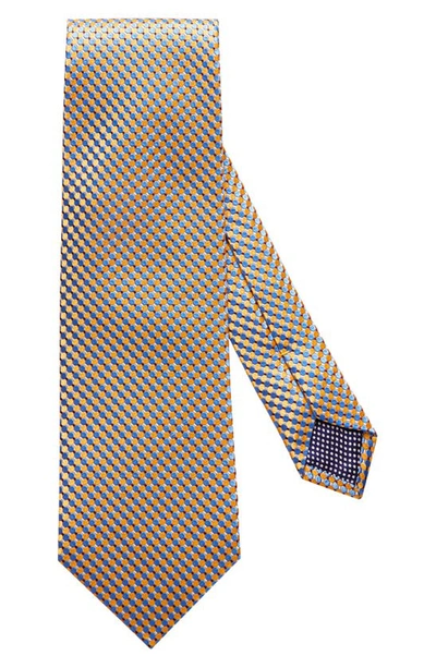 Shop Eton Microdot Silk Tie In Yellow