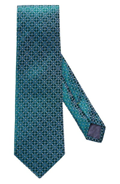 Shop Eton Medallion Silk Tie In Green