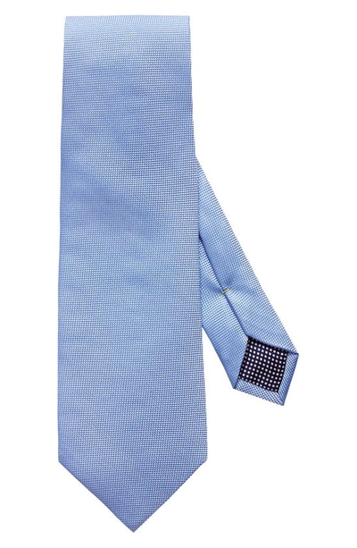 Shop Eton Solid Silk Tie In Blue