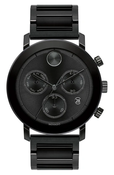 Shop Movado Bold Evolution Chronograph Bracelet Watch, 42mm In Black