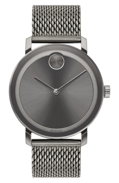 Shop Movado Bold Evolution Mesh Bracelet Watch, 40mm In Grey