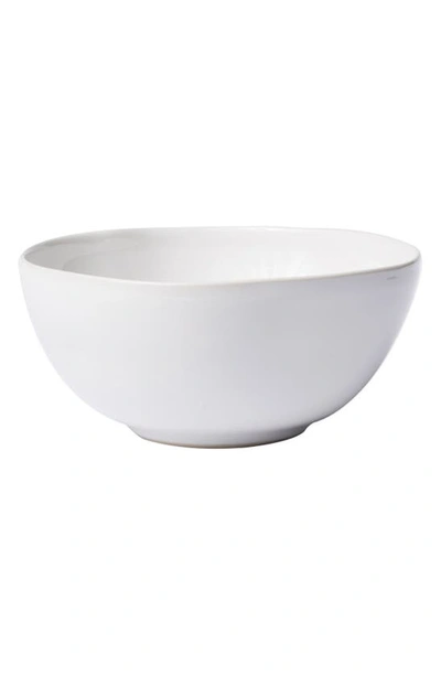 Shop Vietri Medium Aurora Stoneware Bowl In Snow